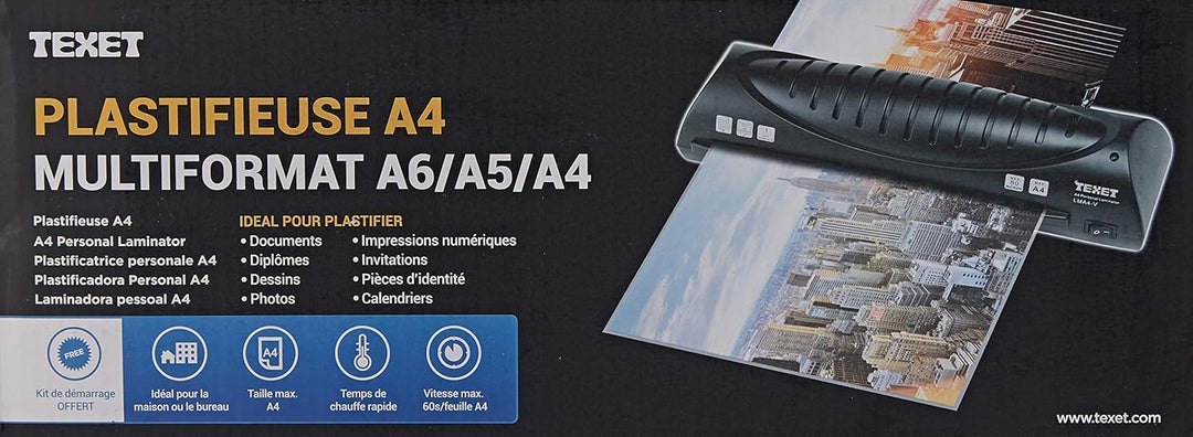 Texet Laminiergerät für DIN A4, 3 - Pin-Stecker