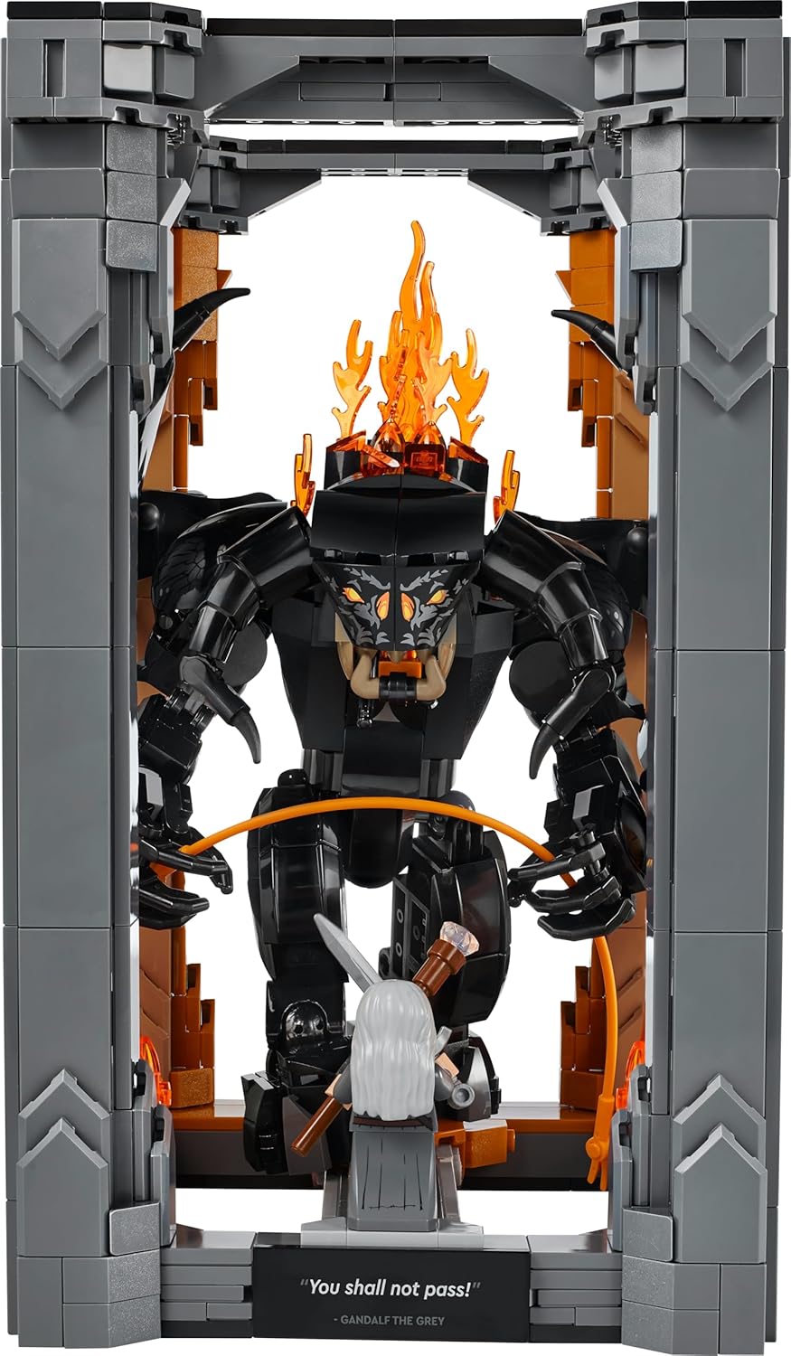 LEGO Icons Der Herr der Ringe: Balrog Bücherstütze – Spielzeug für Erwachsene zum Ausstellen – Model