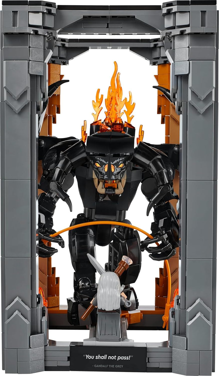 LEGO Icons Der Herr der Ringe: Balrog Bücherstütze – Spielzeug für Erwachsene zum Ausstellen – Model