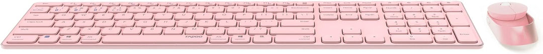 Rapoo 9850M kabelloses Tastatur-Maus Set Wireless Deskset 1600 DPI Sensor wiederaufladbarer Akku fla
