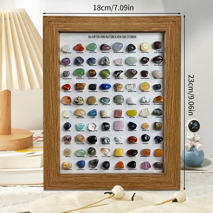 Edelsteine Set, 80 Mineralien Edelsteinen, Natürliche Kristalle Edelstein Sammeln, Edelsteinsammlung