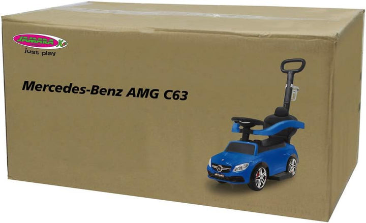 JAMARA 460447 - Rutscher Mercedes-AMG C 63 3in1 - Kippschutz, Kofferraum, Schub-und Haltestange mit