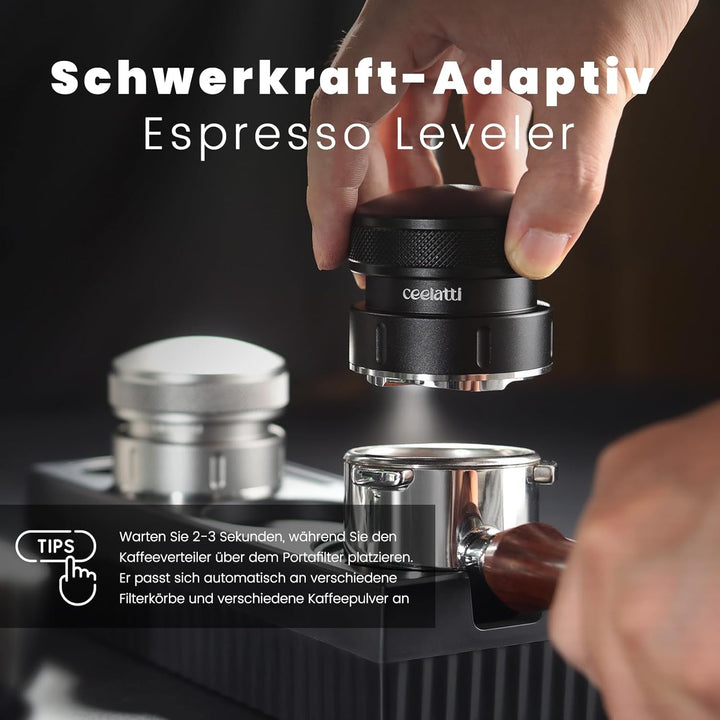 Espresso Distributor 58mm, Schwerkraft Espresso Leveler für 58mm Kaffee Siebträger, Coffee Distribut