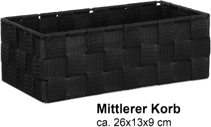 Brandsseller 4er Set Aufbewahrungsboxen - 28x28x10 cm, 26x13x9 cm, 13x13x9 cm (2x) – eckige Regalkör