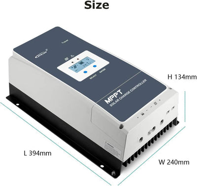 EPEVER 80A MPPT Solarladeregler 12V/24V/36V/48V mit LCD-Display, Leerlaufspannung bis 150V für Seale