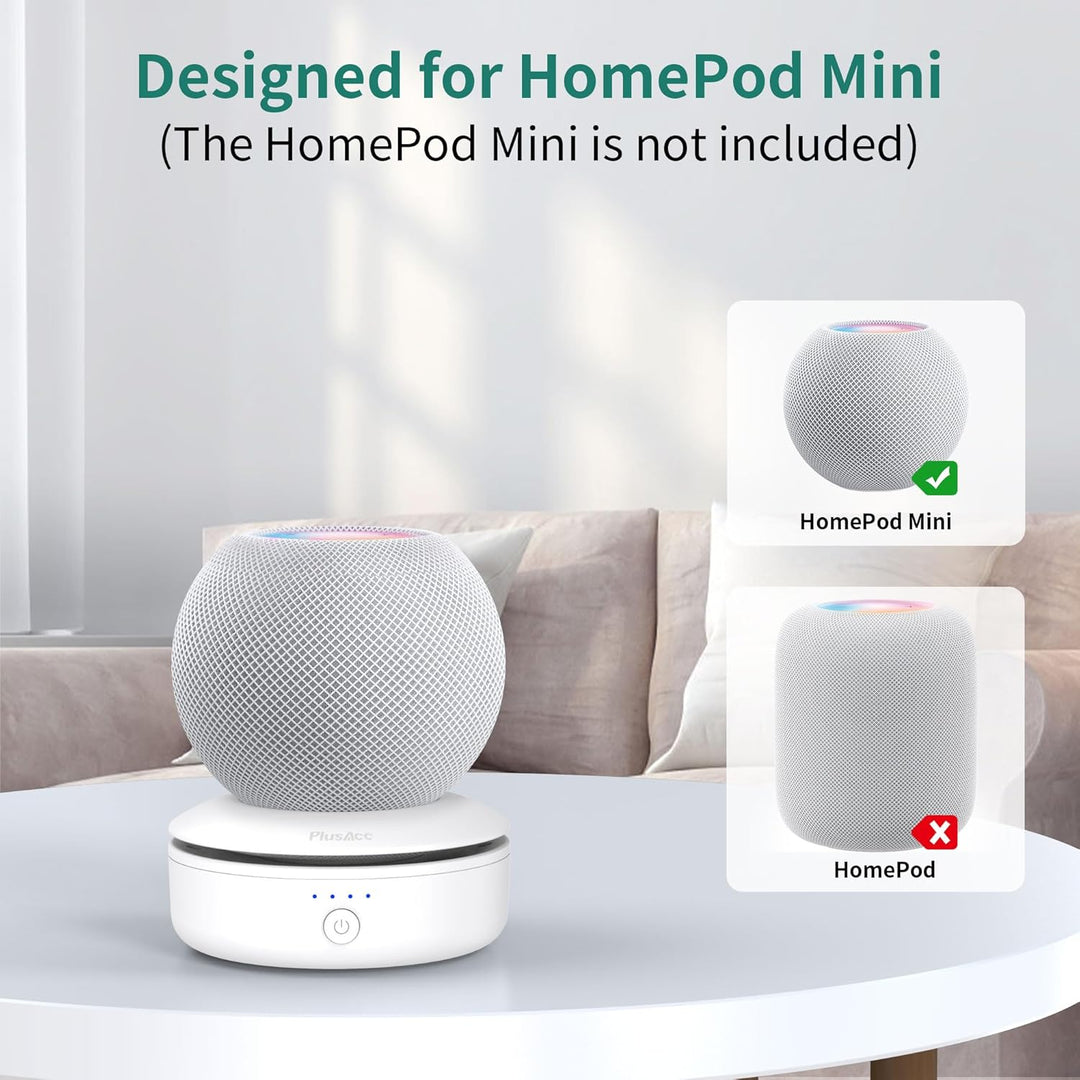 PlusAcc Akku Kompatibel mit HomePod Mini - Tragbare Ladestation Batterie Ständer Home Pod Mini Zubeh