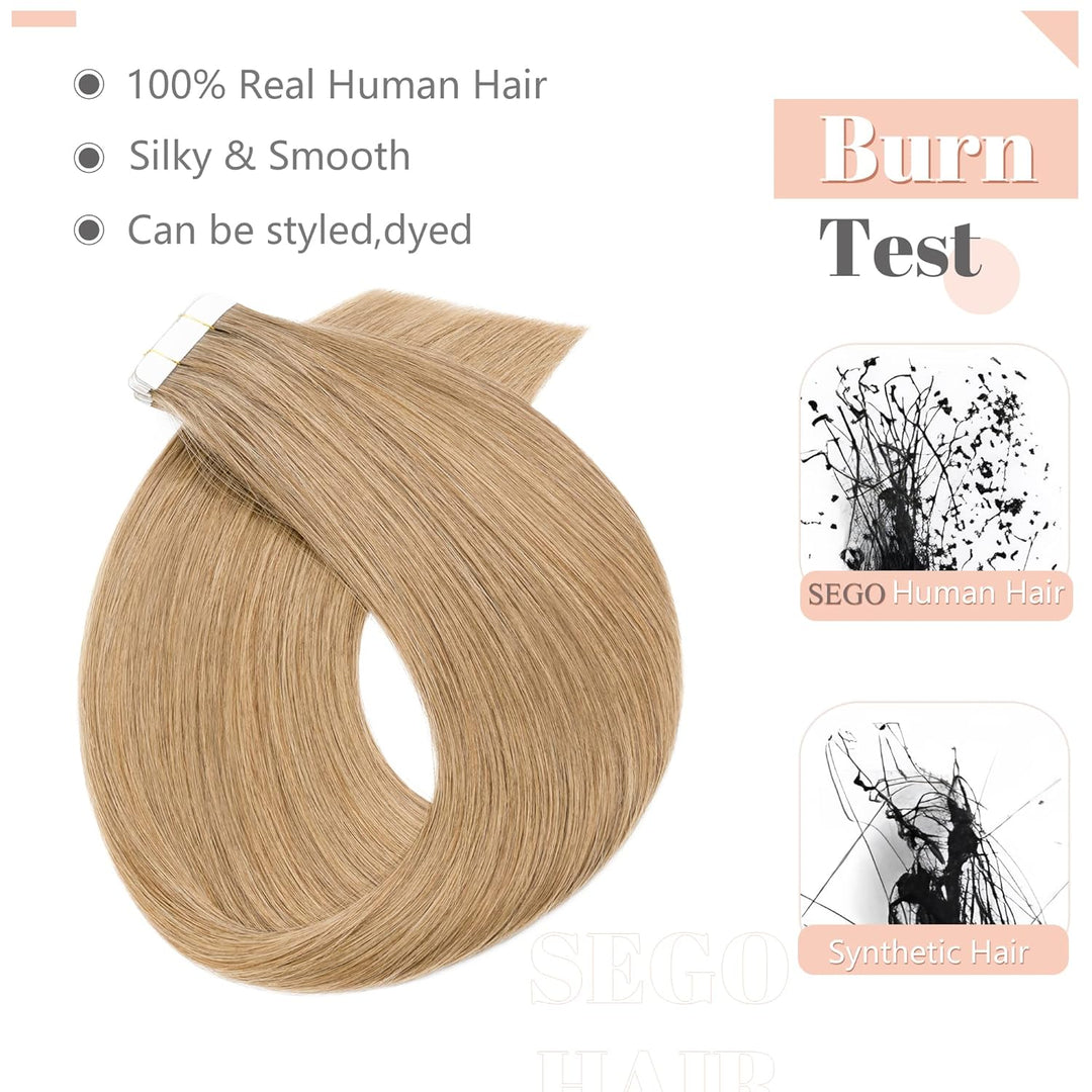 SEGO Tape Echthaar Extension Haarverlängerung Invisible Seamless Haarteile Skin Weft Menschenhaarver