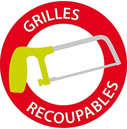 Cook'in garden - Zuschneidbarer Grill aus verchromtem Stahl - Ideal für Grill - Soft-Touch-Griffe -