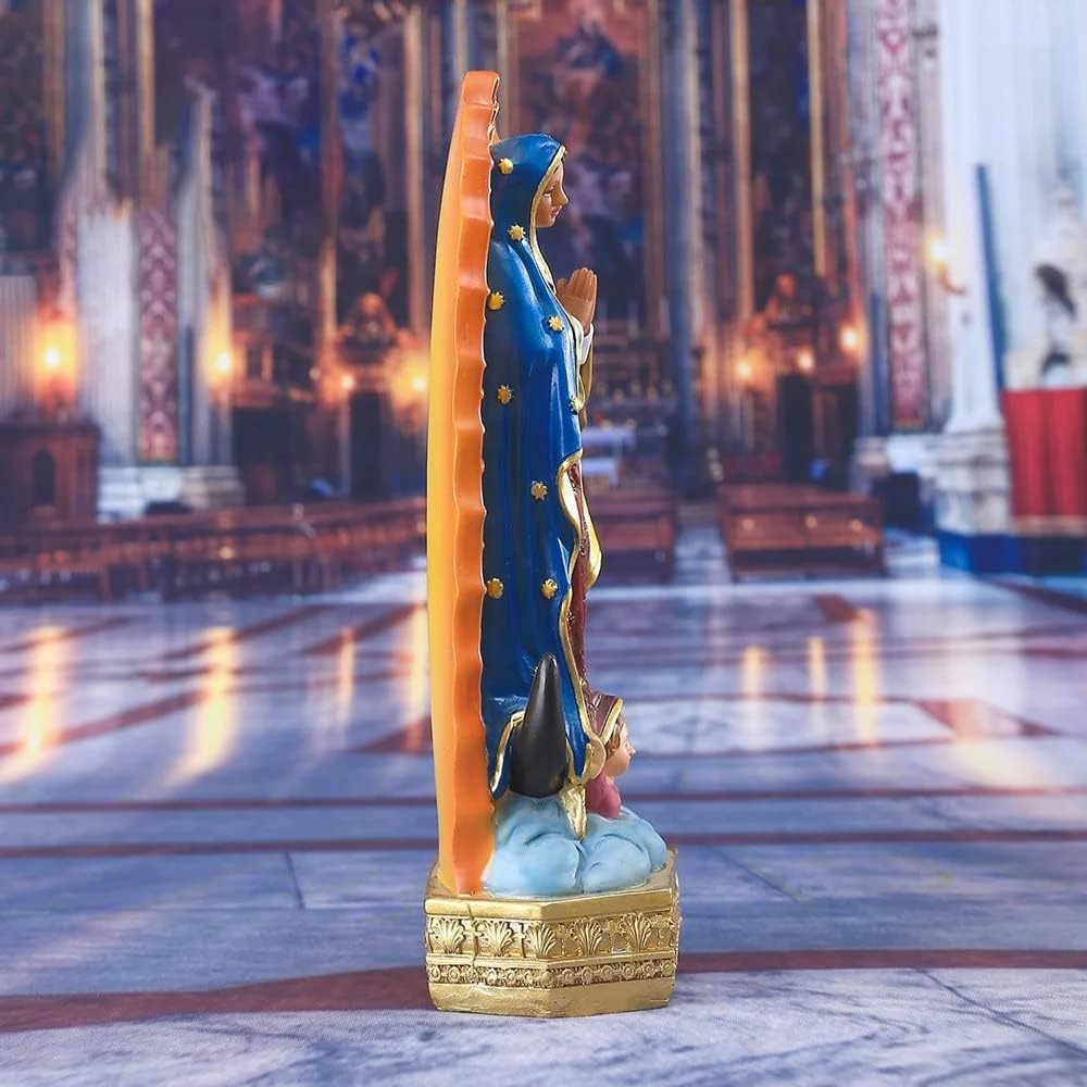 Harzstatue Unserer Lieben Frau von Guadalupe, 20,3 cm Maria Statue Katholisch, Unsere Liebe Frau von