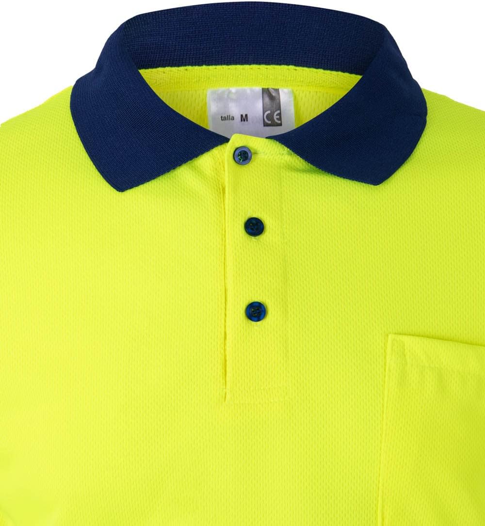 Velilla 175 - Signalshirt, langärmelig (Grösse XL) Farbe blau und gelb fluoreszierend XL Azul Y Amar
