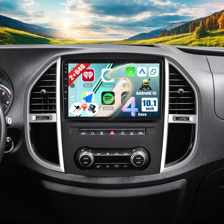 [2G+64G] CAMECHO Android 13 Autoradio für Mercedes Benz Vito 3 W447 (2014-2020) mit Carplay Android