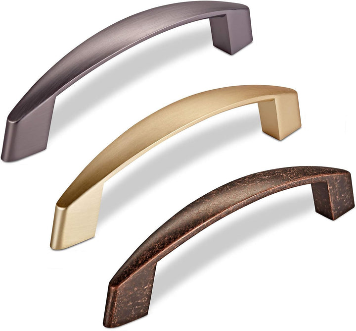 10 x Möbelgriff THEA BA 96 mm Edelstahloptik matt ungebürstet Kommodengriff Schubladengriff von JUNK
