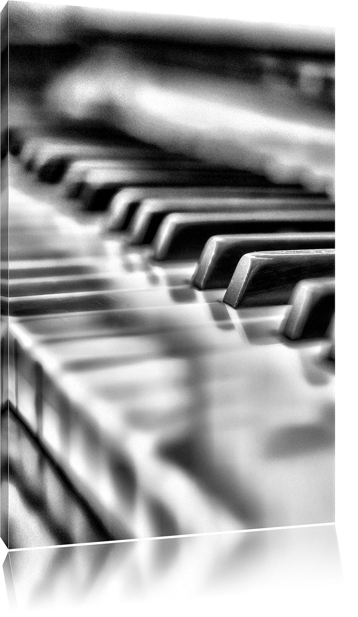 Pixxprint Elegantes Klavier als Leinwandbild/Grösse: 100x70 cm/Wandbild/Kunstdruck/fertig bespannt,