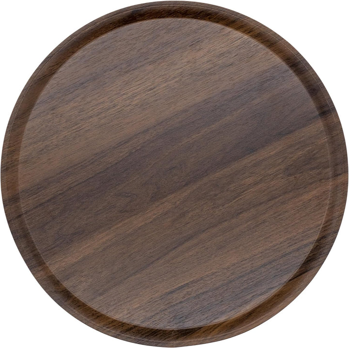 Spetebo Gitterkorb Beistelltisch aus Metall 39 cm - Creme - Korbtisch mit Holz Optik Tischplatte in