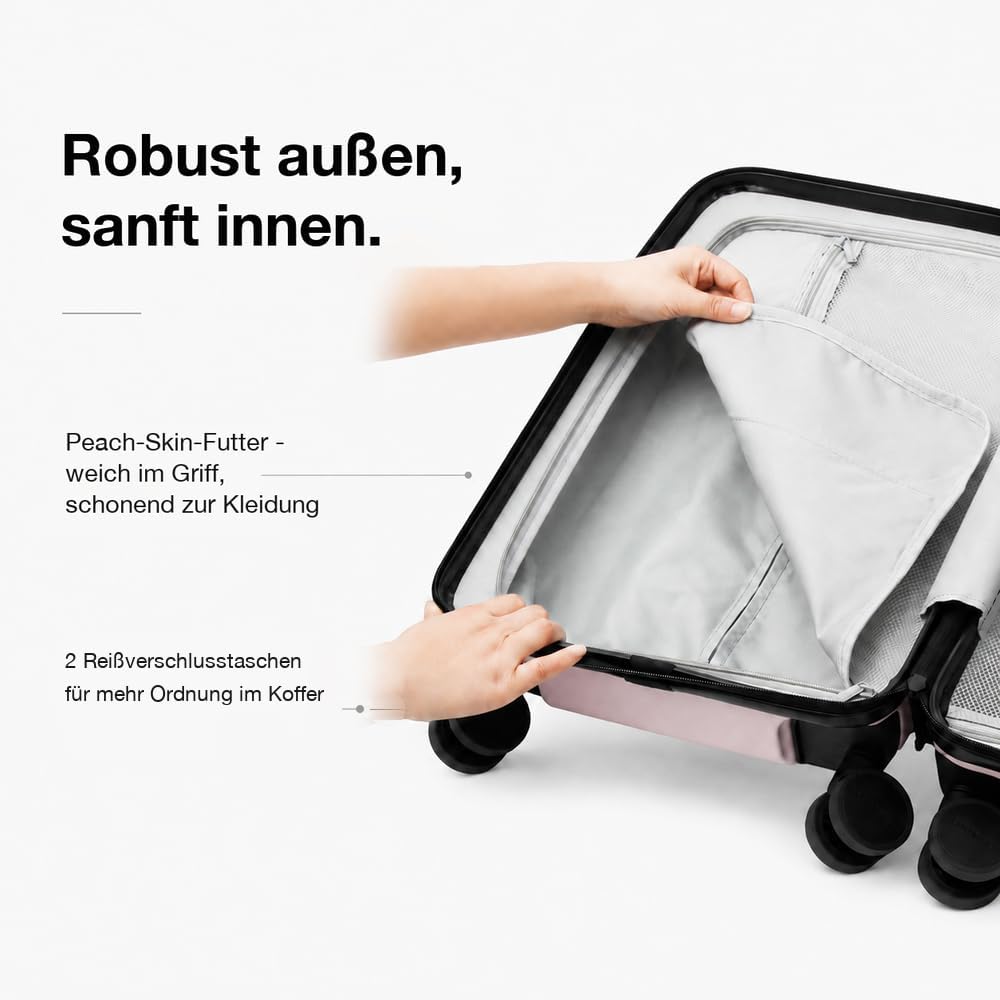 ETERNITIVE E3 Pro Kofferset 2-teilig Handgepäck + L Hartschale PC Pink | Handgepäck 33 L + Large 97