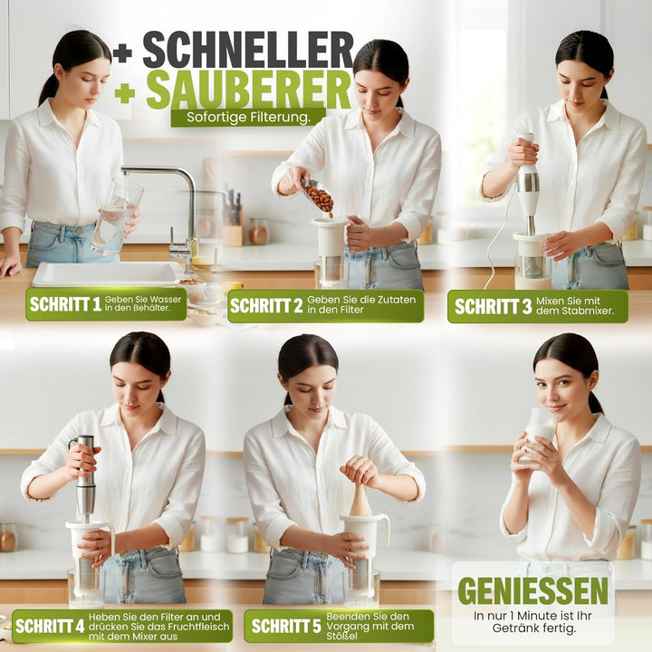 Vegan Milker Pflanzenmilchbereiter Maker – Pflanzenmilch Machine Mandelmilch, Sojamilch und Reis | 1