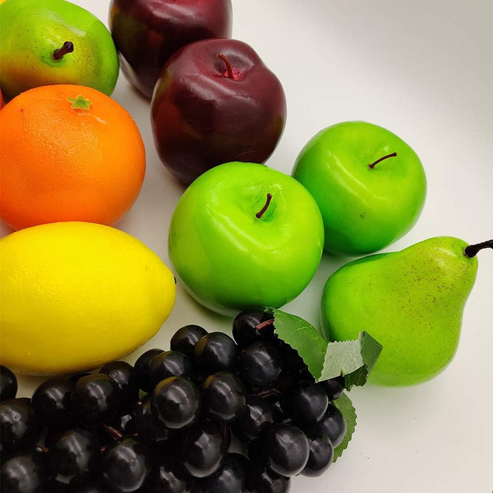 21 Stück künstliche Früchte Sortiert gefälschte Früchte lebensechte realistische Früchte für die Inn