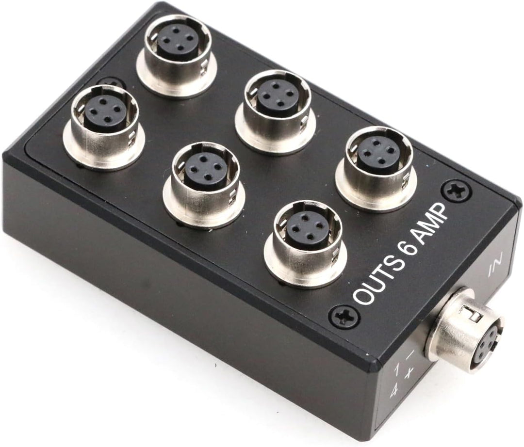 ZBLZGP Power Hub Splitter Box Hirose 4 Pin Power Outs 6 A für Sound Geräte 688 633 Zoom F8 Kamera