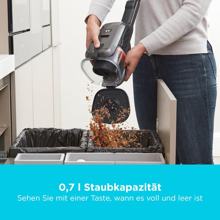 BLACK+DECKER 18 V Akku-Handstaubsauger mit 36 Wh Akku und Ladestation, BHHV520BT-QW 36 Wh mit Basis