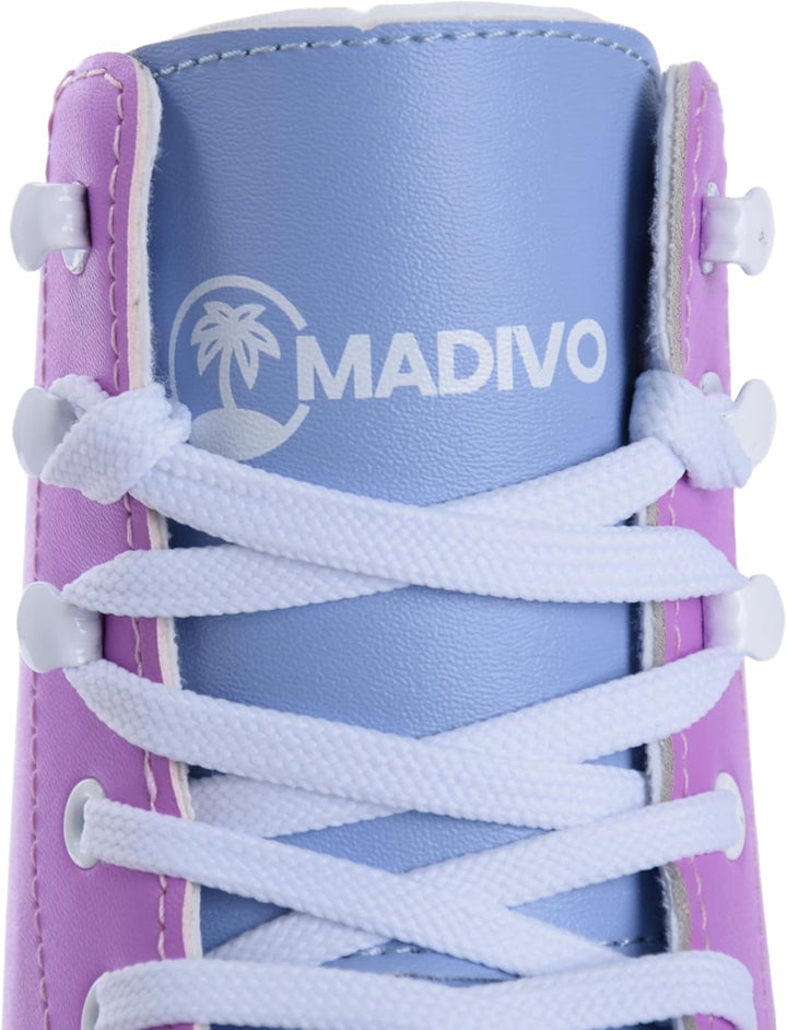 MADIVO Pastel Damen Klassische Retro Rollschuhe | ABEC-7 Kugellager | Mädchen Roller Skates Inliner