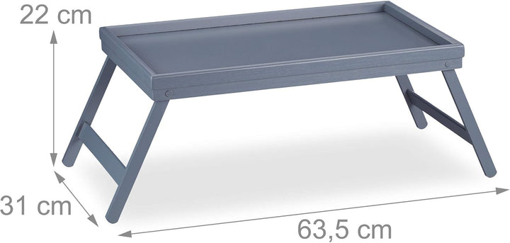 Relaxdays Betttablett Bambus, klappbare Beine, erhöhter Rand, Frühstückstablett fürs Bett, HBT: 4 x