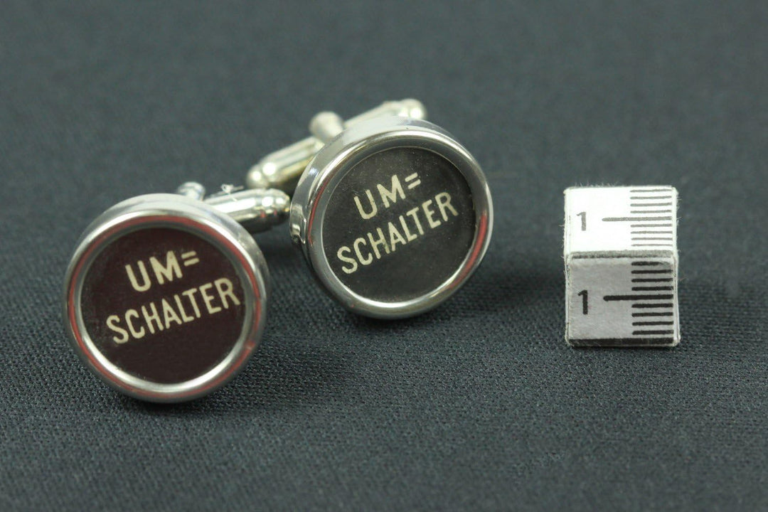 Miniblings UMSCHALTER Manschettenknöpfe Vintage Schreibmaschinentaste Miniblings gross swz - Herrens