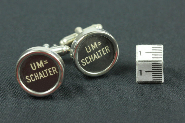 Miniblings UMSCHALTER Manschettenknöpfe Vintage Schreibmaschinentaste Miniblings gross swz - Herrens