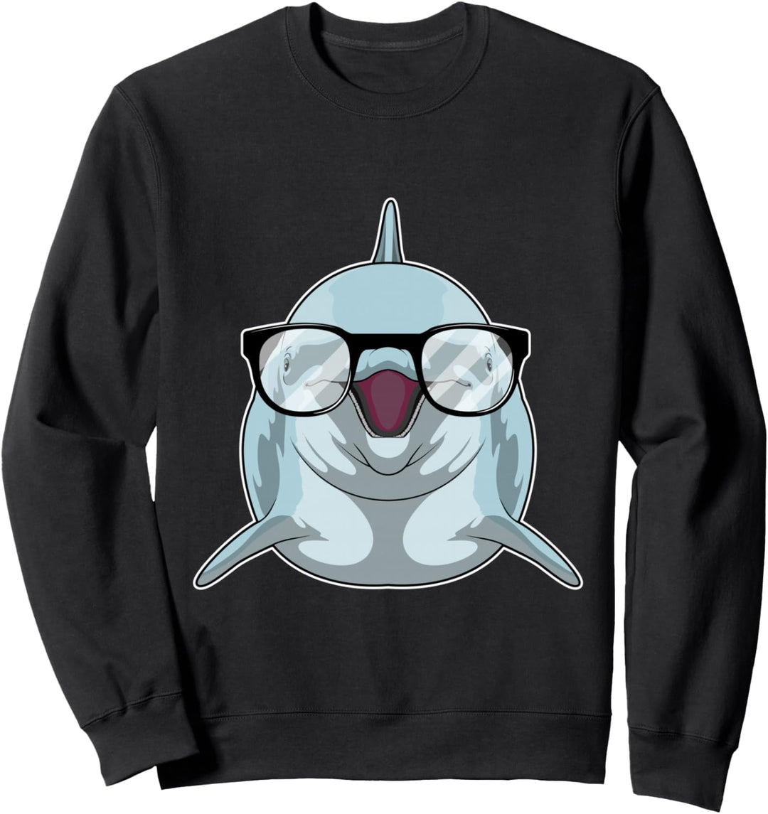 Delfin Nerd Brille Sweatshirt