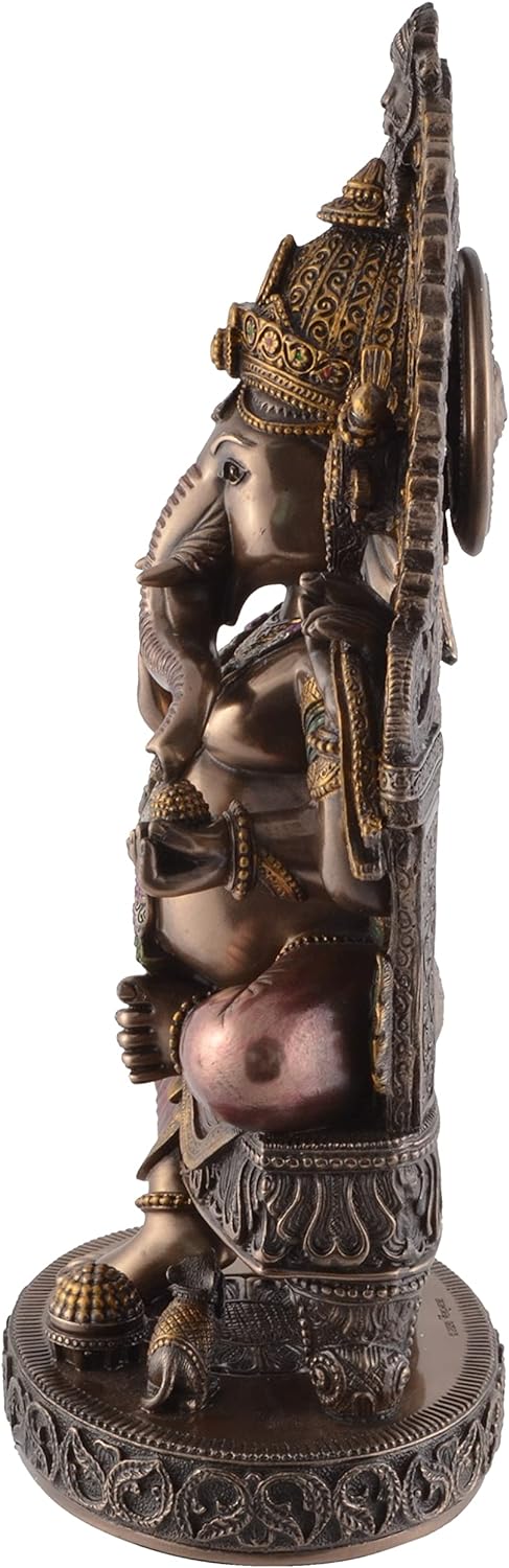 VOGLER Joh. Vogler GmbH Ganesha indischer Gott des Glücks - Tempelbogen sitzend bronziert by Verones