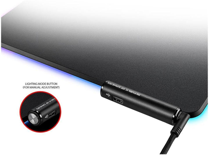 ASUS ROG Balteus Vertikales Gaming-Mauspad mit Harter, mikrotexturierter Gaming-Oberfläche, USB-Pass