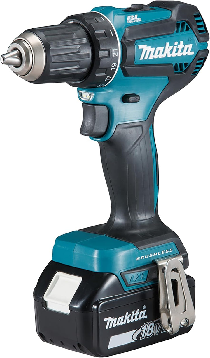 Makita DDF485RFJ Akku-Bohrschrauber 18V / 3,0 Ah, 2 Akkus + Ladegerät im MAKPAC 2 Akkus 3Ah, mit Lad