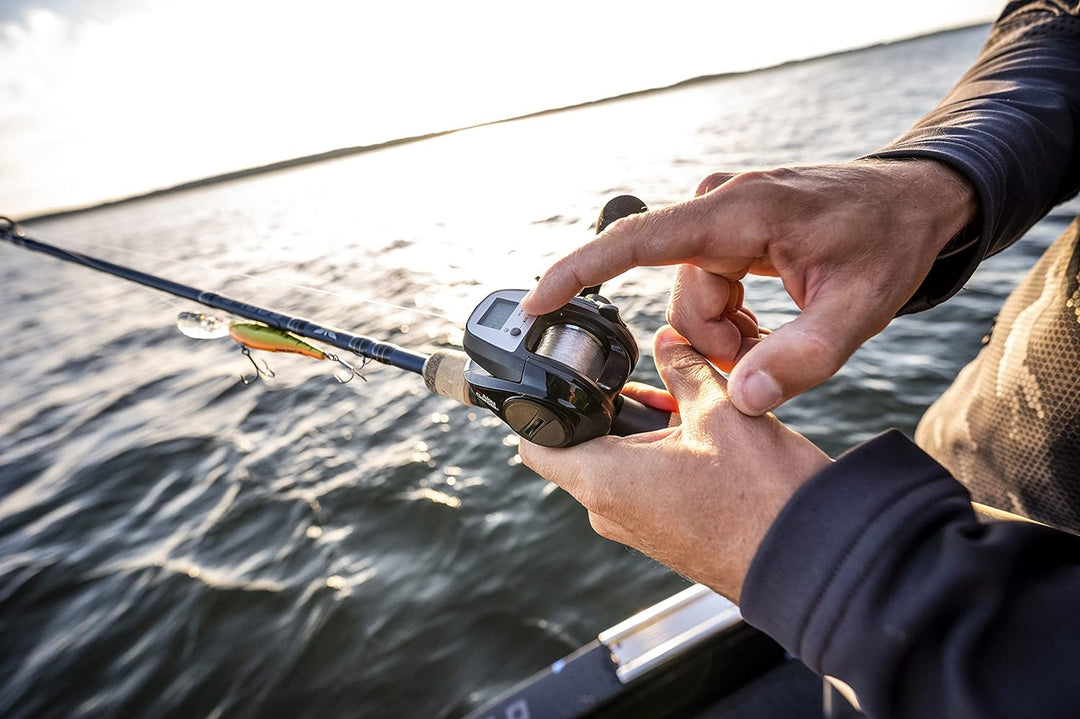 Abu Garcia Max DLC Low Profile Baitcastrollen, Schwarz