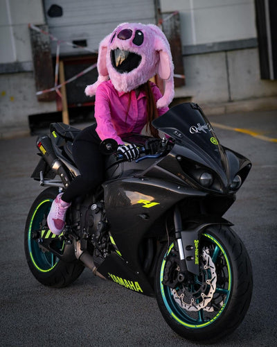 FunnyRiders Stoff-Cover für Motorradhelm - Lustiger Helm-Überzug, toller Hingucker - Zubehör für Mot