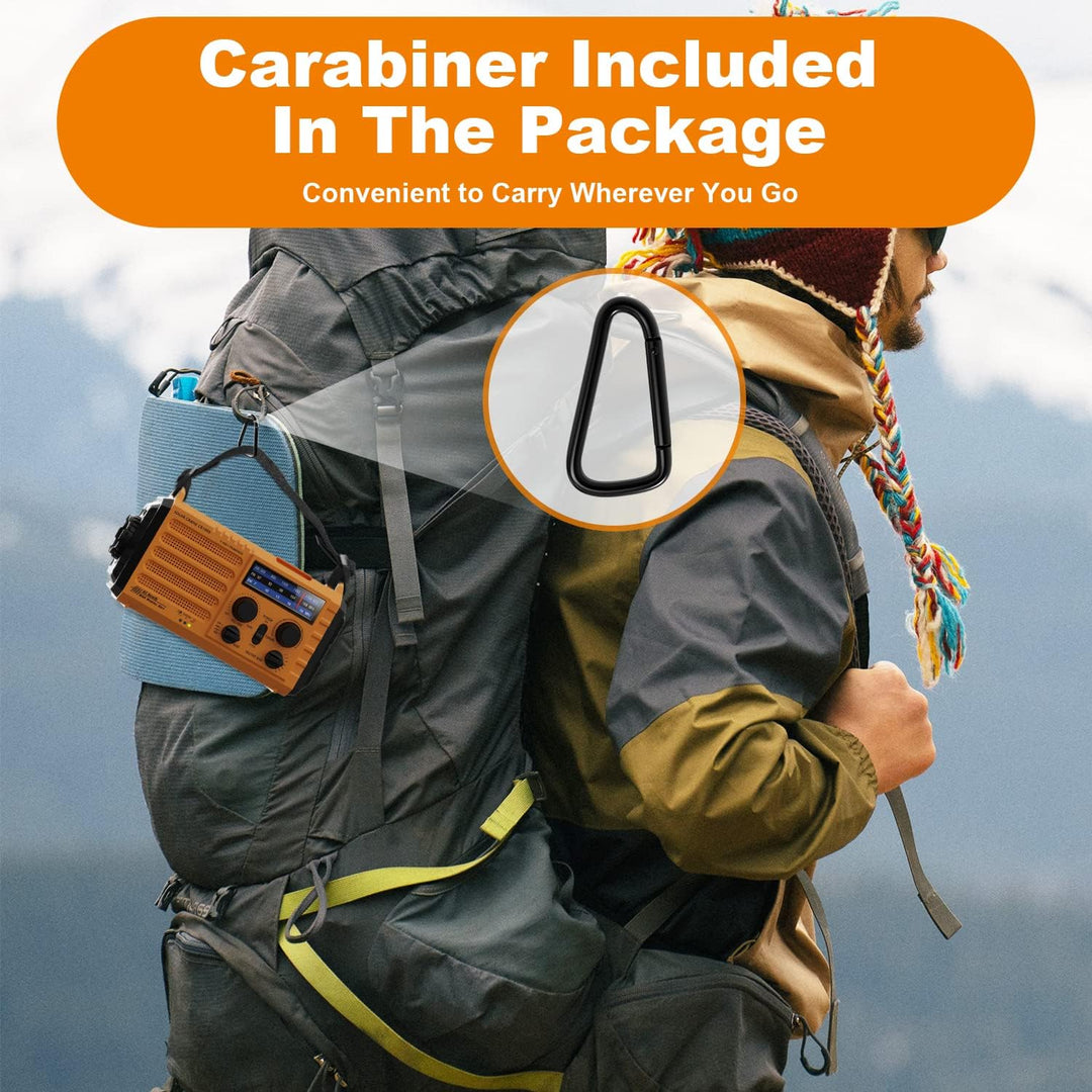 Tragbare Solar Radio, Notfall Radio mit Kurbel, Dynamo Wetter AM/FM/SW Radio,4000mAh Wiederaufladbar