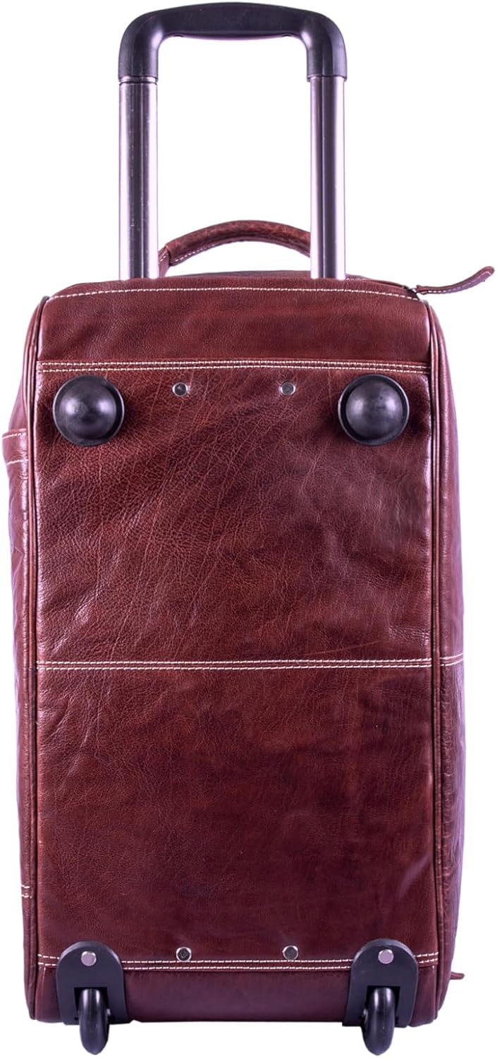 Alpenleder Reisetasche mit Rollen - ROM (Handgefertigt) - Nachhaltiges Bio-Leder aus regionaler Land