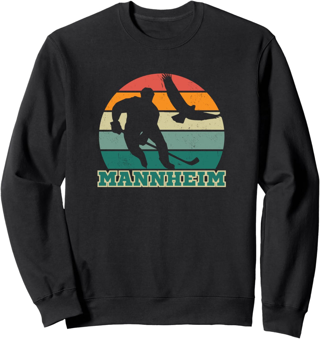 Cooles Eishockey Fan Shirt Stadt Mannheim mit Adler Skyline Sweatshirt