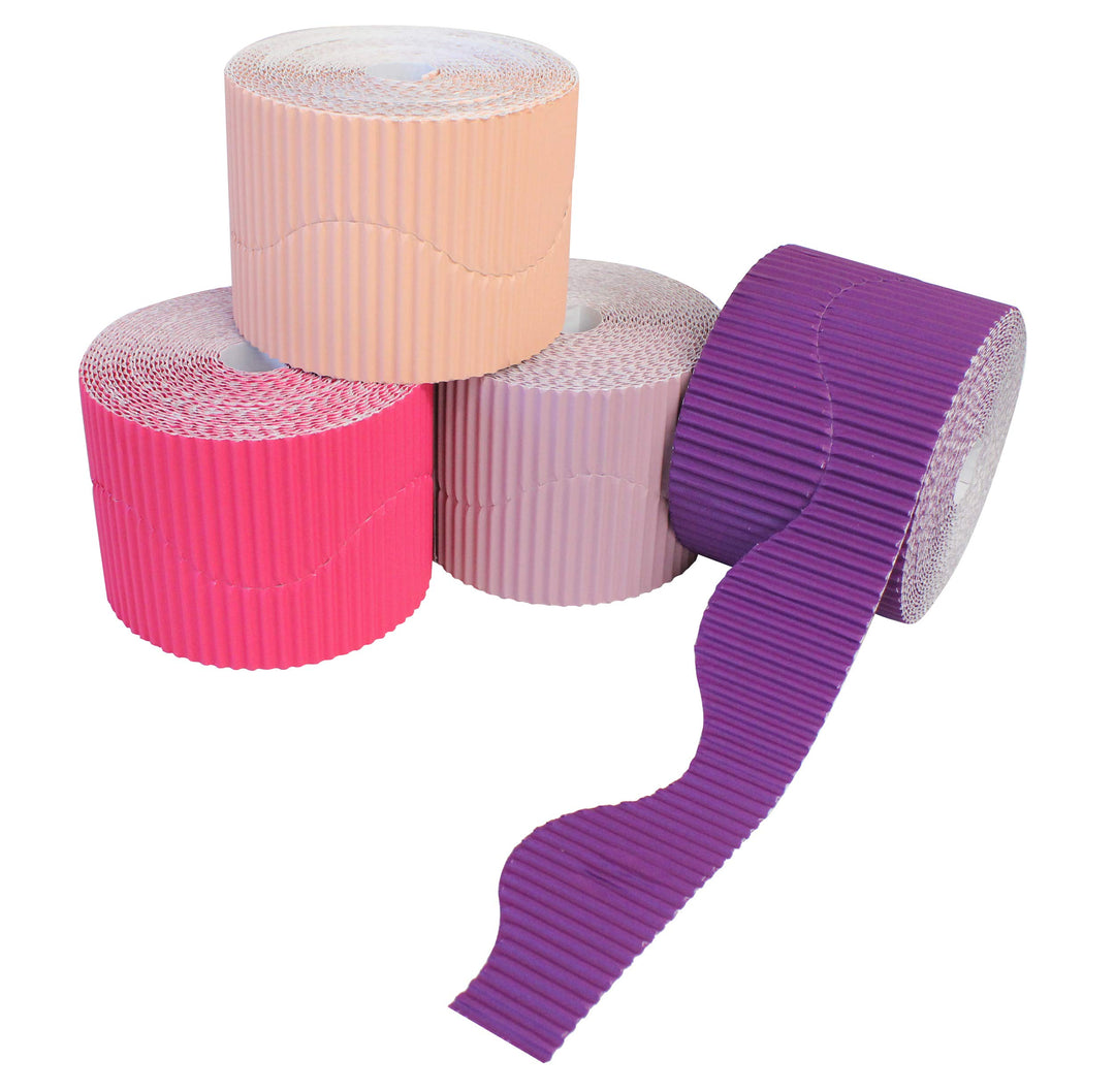 Bright Ideas Rollbordüre, gewellt, 10 cm x 7,5 m, Violett/Pink Violett / Pink 10cm x 7.5m, Violett /