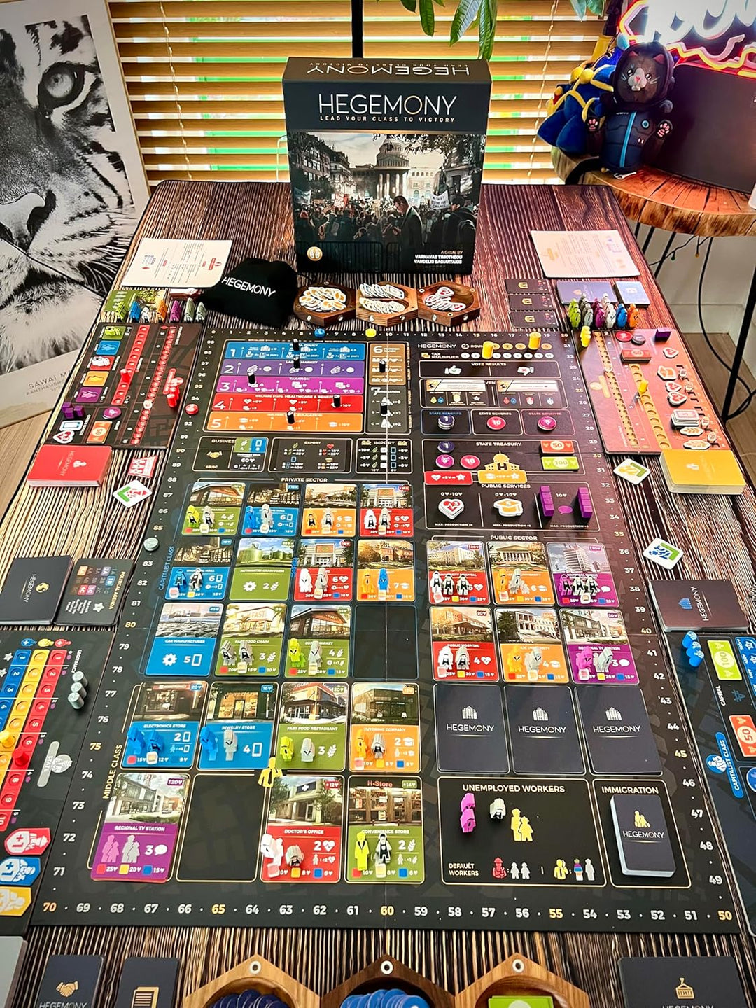 Hegemony Lead Your Class to Victory | Unique Asymmetric Card Driven Game | Political Economic Board