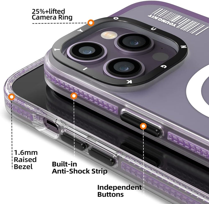 YOUNGKIT für iPhone 14 Pro Max Hülle, Stossfeste Kratzfeste Schutzhülle (Anti-Fingerabdruck) Slim Ca