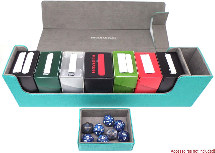 docsmagic.de Premium Magnetic Tray Long Box Mint Large - Card Deck Storage - Kartenbox Aufbewahrung