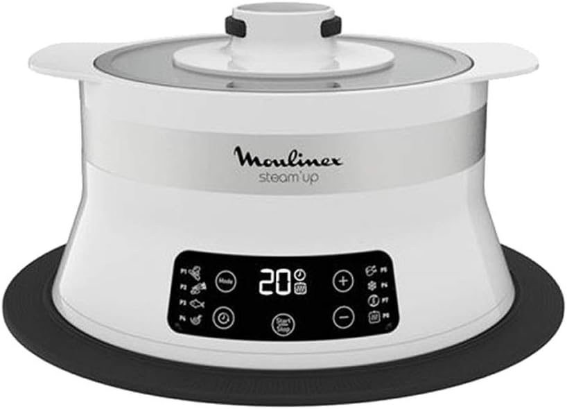Moulinex Steam’Up Cuiseur Vapeur Steam Up Dampfgarer mit 8 Programmen, passt Sich an alle Formen von