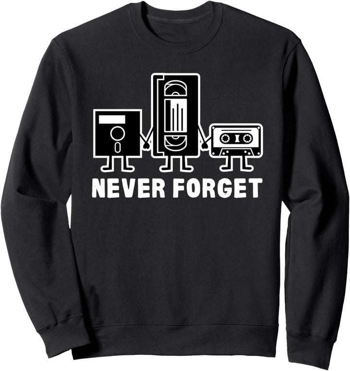 Retro Vintage Never Forget Kassette Tape Sweatshirt