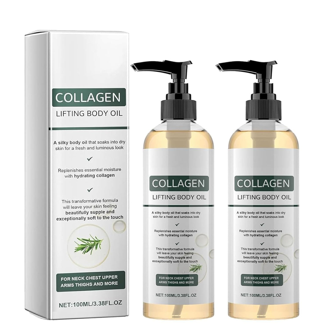 2PCS Collagen Lifting Body Oil,Collagen Lifting Körperö,Körperöl Straffend,2026 Neu Feuchtigkeitsspe