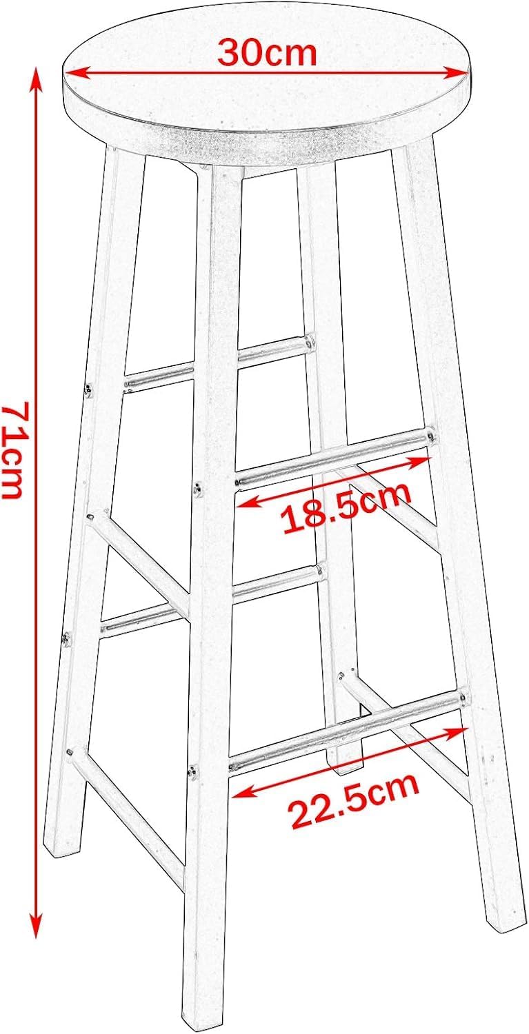 WOLTU BH130dc-2 2X Barhocker Bistrohocker Tresenhocker Barstuhl, Gestell aus stabilem Stahl, Stizflä