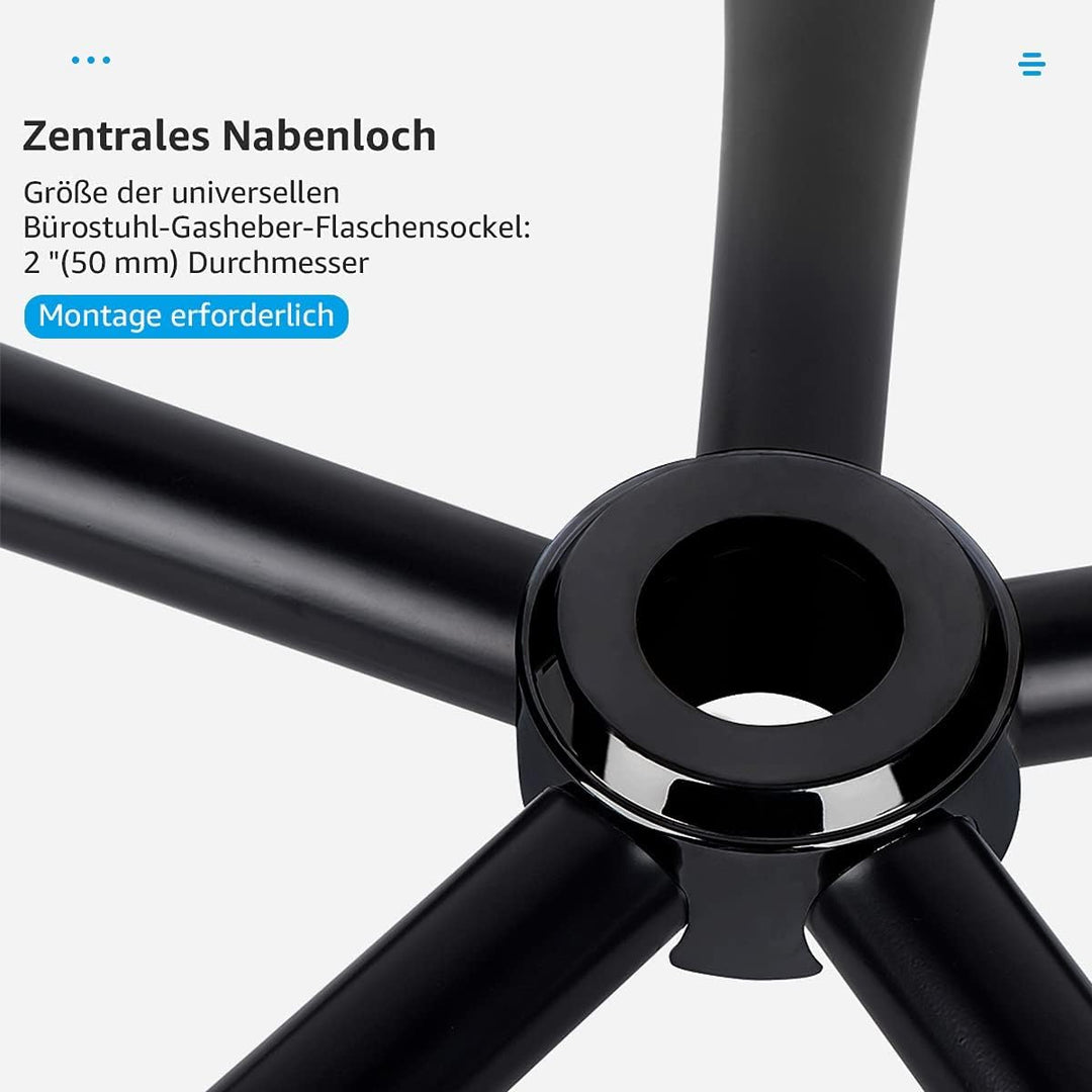 Mastery Mart Bürostuhl Fuss Stuhlbasis Zubehör Ersatzteil Fusskreuz Fünf-Sterne-Fussbasis Fünf-Klaue