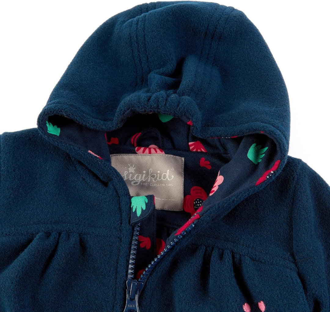 Sigikid Baby-Mädchen Kapuze Fleecejacke 62 dunkelblau, 62 dunkelblau
