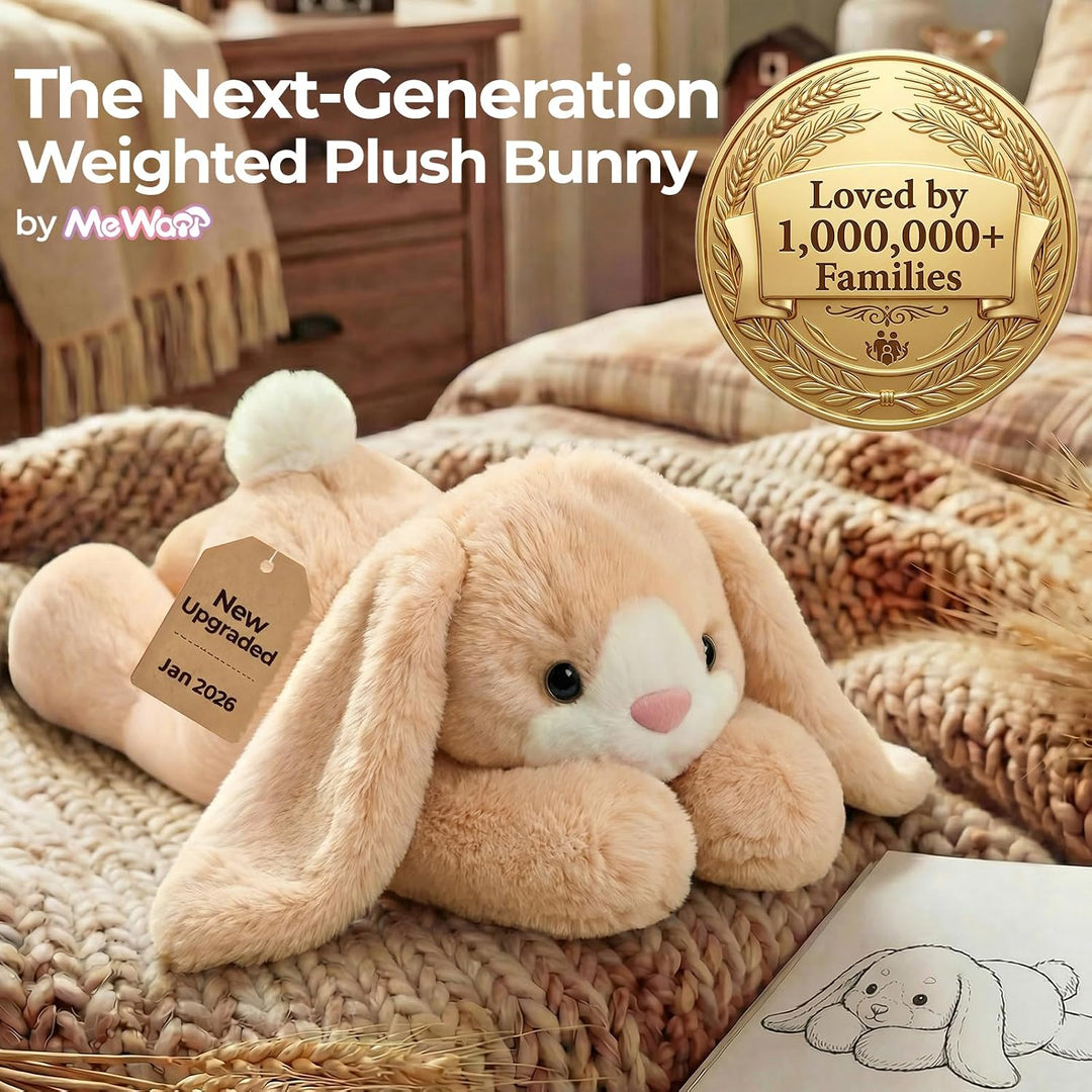 Mewaii 2,3 kg Hase Kuscheltier, Gewichtskuscheltiere für Erwachsene Kids | Erwärmbar Kühlbar, Gewich