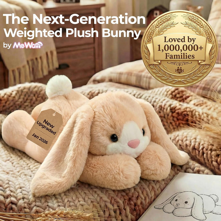 Mewaii 2,3 kg Hase Kuscheltier, Gewichtskuscheltiere für Erwachsene Kids | Erwärmbar Kühlbar, Gewich