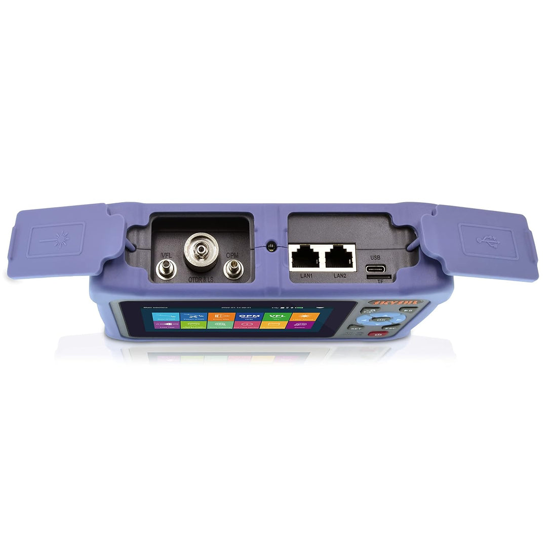SKYSHL 1310nm/26dB+1550nm/24dB LWL OTDR Tester (Mit OPM+OLS+VFL+Event Map) SM 4,3Zoll Touchscreen Ko