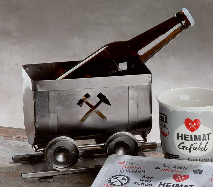 Generisch MF Förderwagen Flaschenhalter Breite 22cm Geschenkidee Ruhrpott